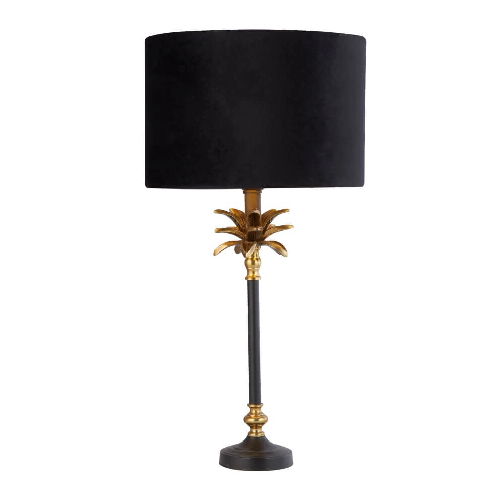 Lampe de table Palm noir avec capuche noire Searchlight 5053423257389