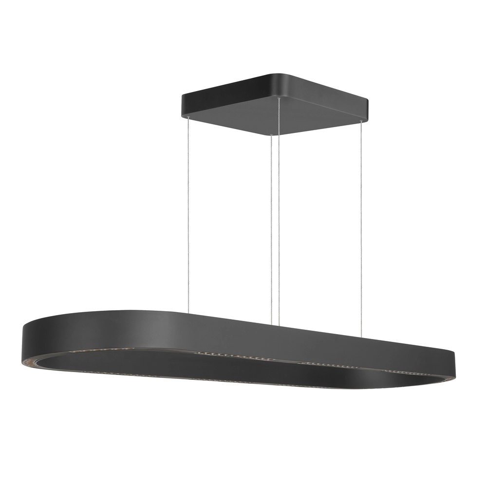 Oval de la lampe pendante Loop Noir