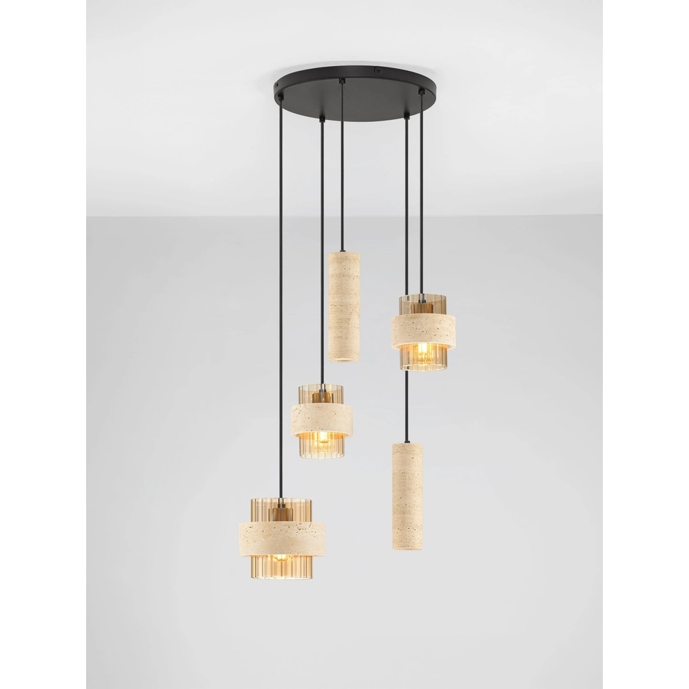 Lampe pendante moderne Melony brun sable Lyora 5212063501256