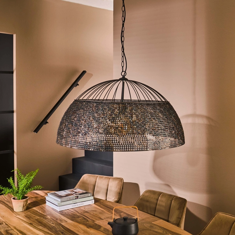 Lampe suspendue à l’échelle XXL Armor Ø 80cm Lyora 8716803512917