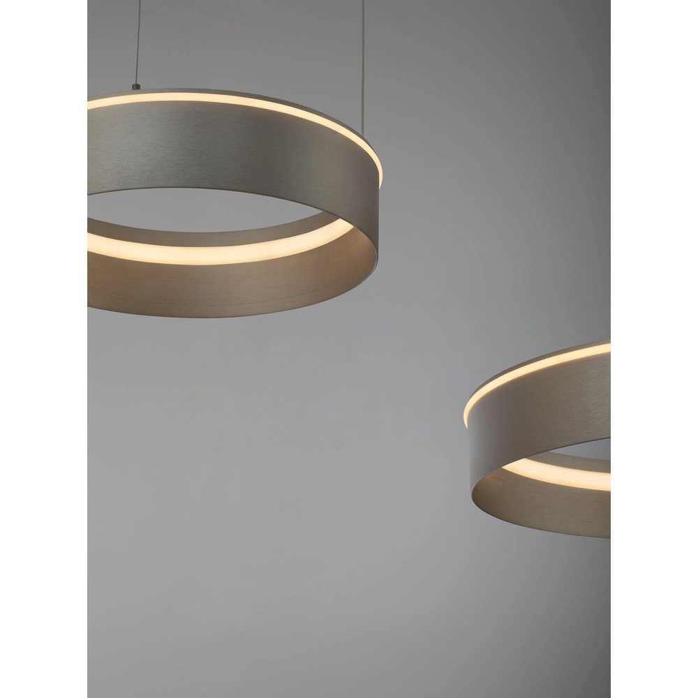 Lampe pendante moderne Olivia Double nickel Lyora 5212017494276