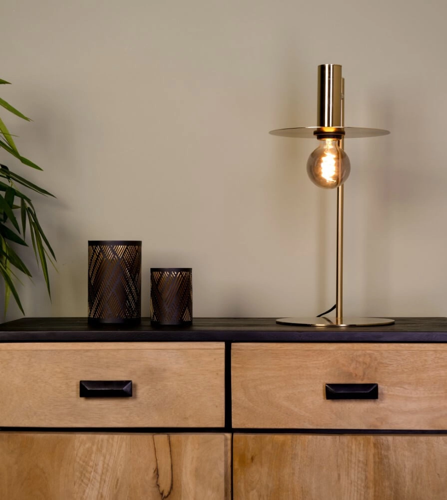 Lampe de table dorée Escandell Eglo 9008606273904