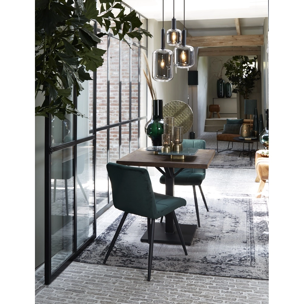 Lampe suspendue en verre fumé Lekar Ø 22cm - 1x E27 Light & Living 8717807636678