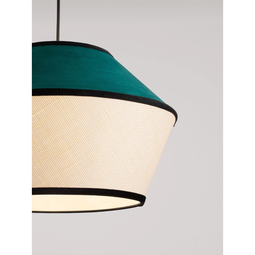 Lampe suspendue Veliss Blanc avec bleu Lyora 5212017493842