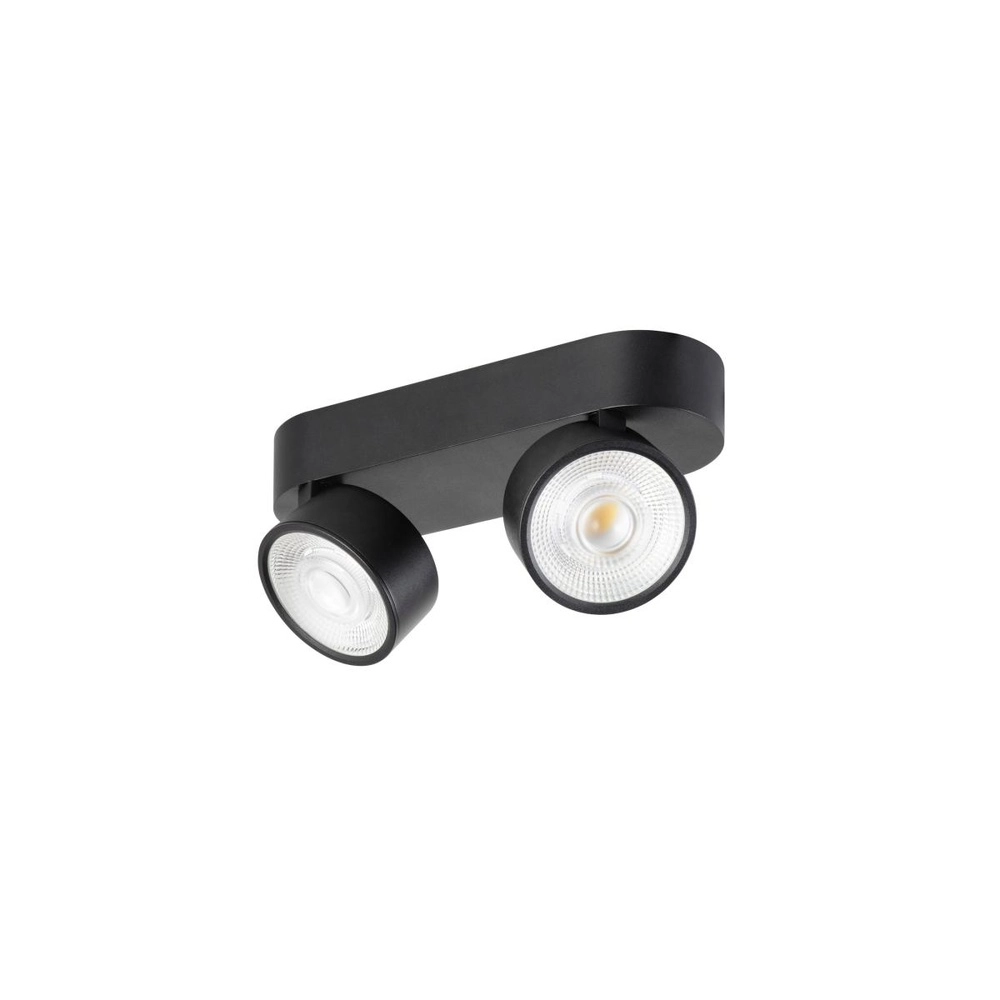 Spot monté en surface Kalu 2.0 double noir 3000K SLV 4024163317573