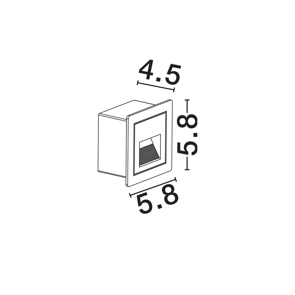 Luminaire encastré carré Mono noir Lyora 5212017471895