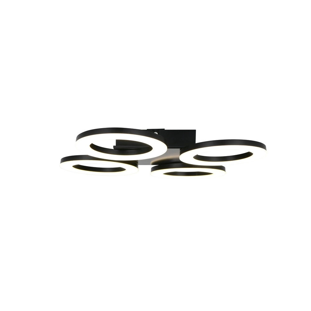 Lampe de plafond à design Cemi Rond noir Trio 4017807704372