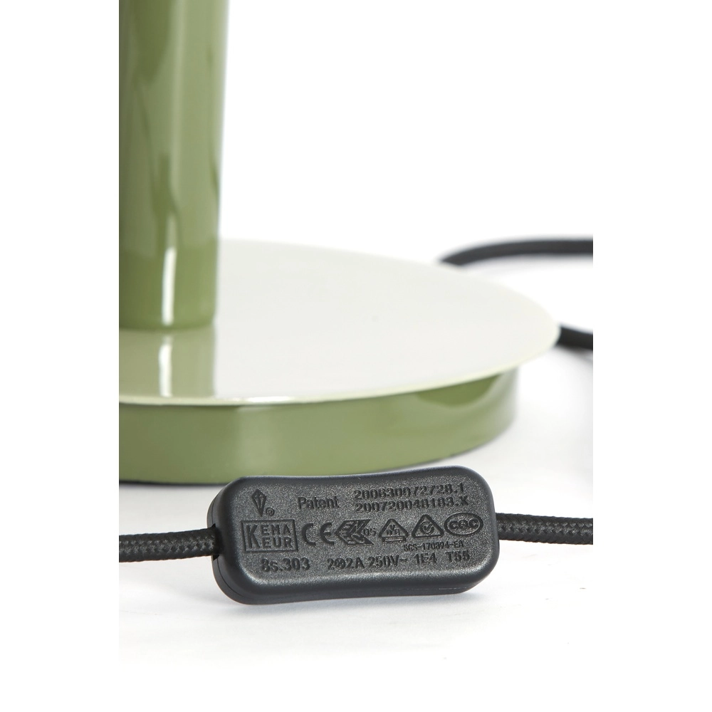 Lampe de bureau Marivet vert brillant - Ø 25cm Light & Living 8717807816216