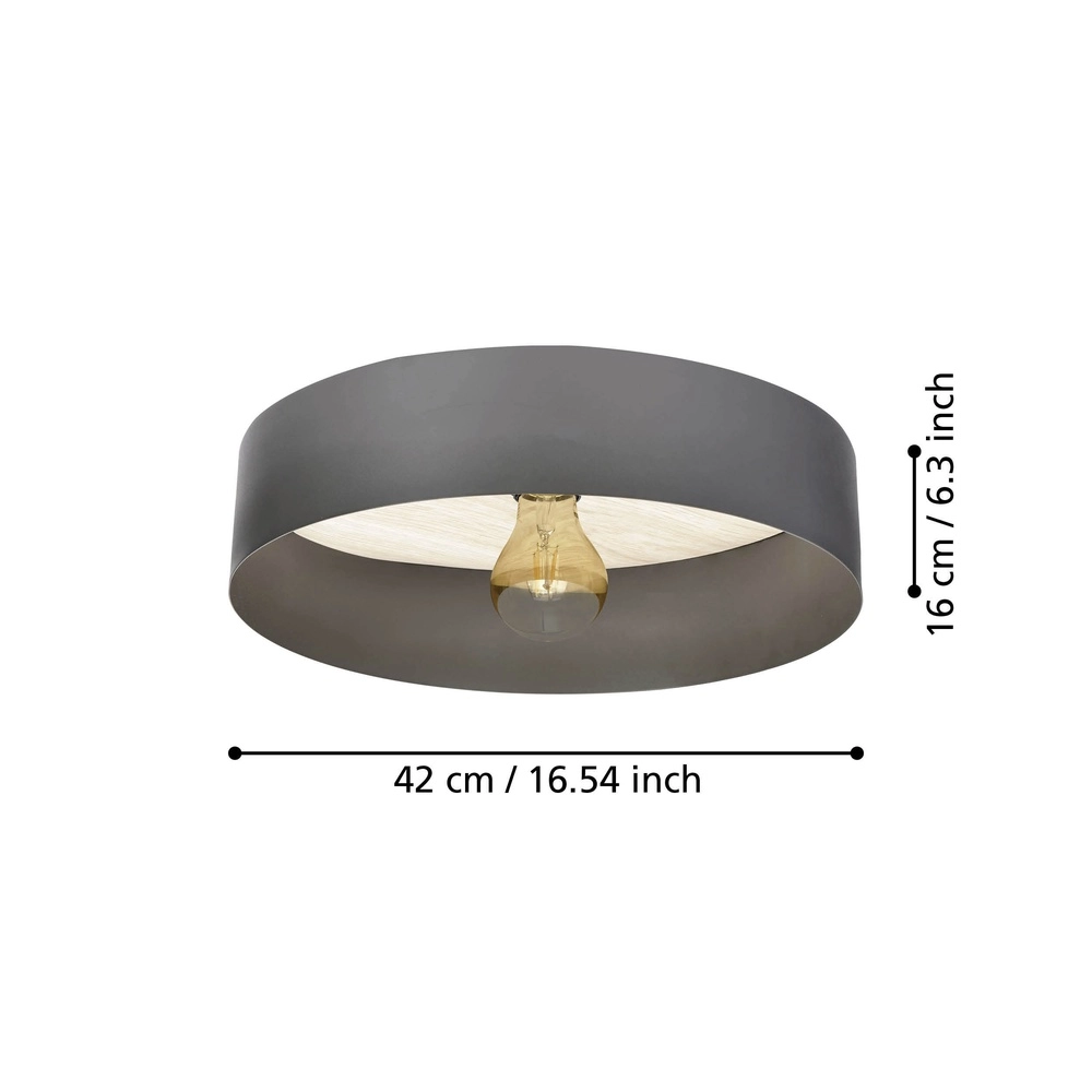 Lampe de plafond scandinave Duaia Ø 42cm - cappuccino Eglo 9008606328000