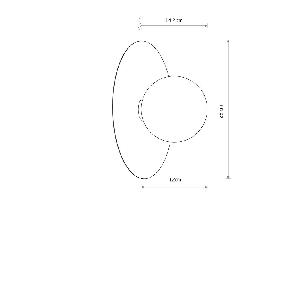 Lampe murale Saturn Bleu marine Lyora 5903139124409