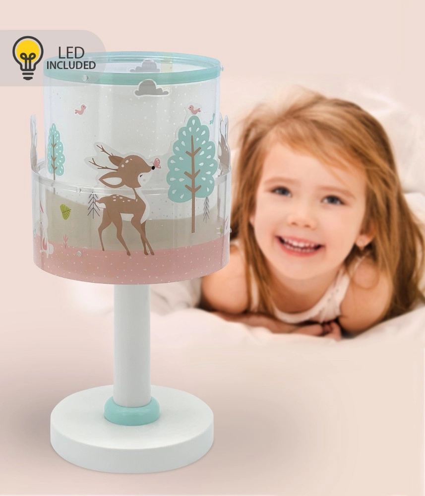 Lampe de table pour chambre d’enfant Loving Deer blanc Dalber 8420406002323
