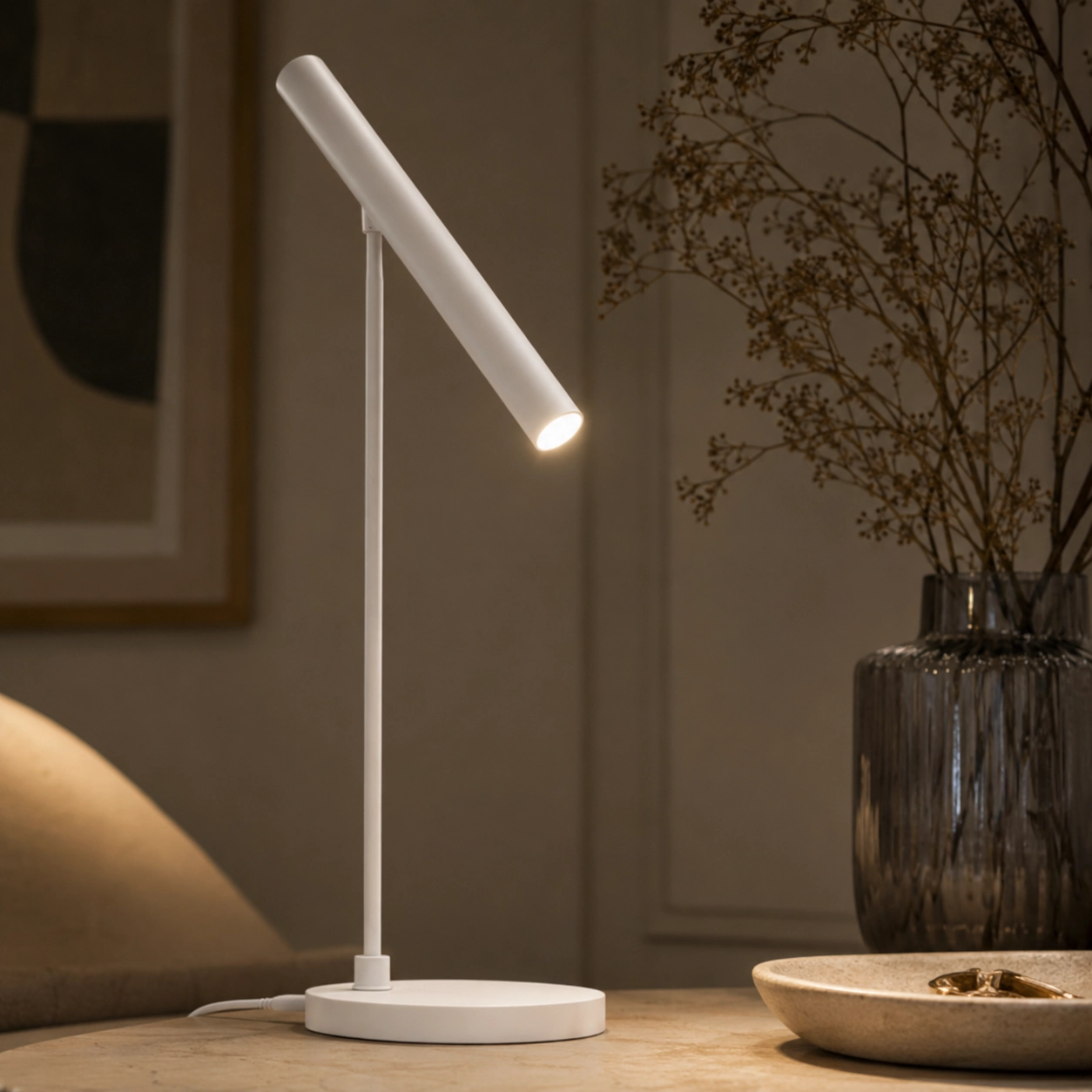 Lampe de bureau Harper blanc