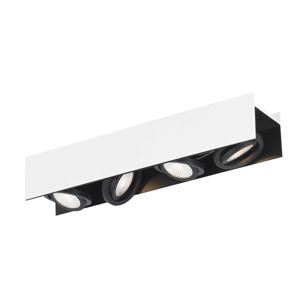 Spot Vidago 4 lumières blanc avec noir Spot Vidago 4 lumières blanc avec noir