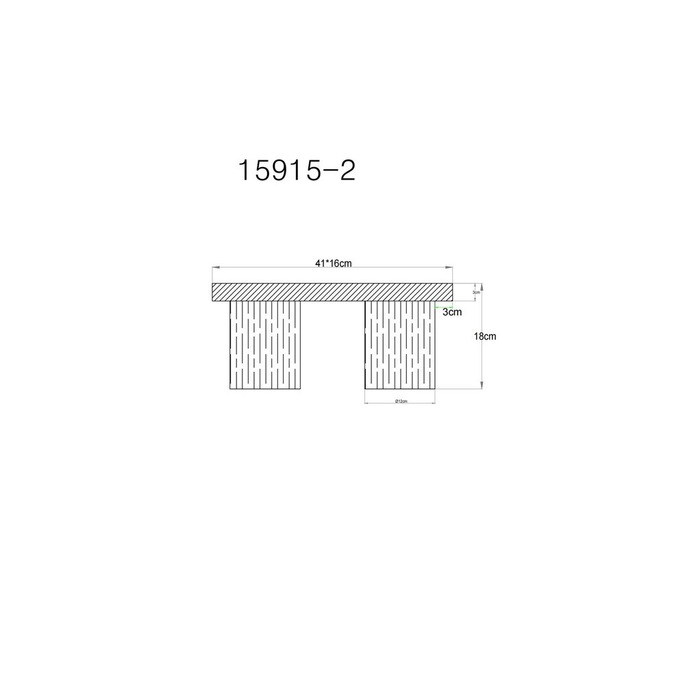 Lampe de plafond Underwood Bois à deux lumières Globo 9007371481033