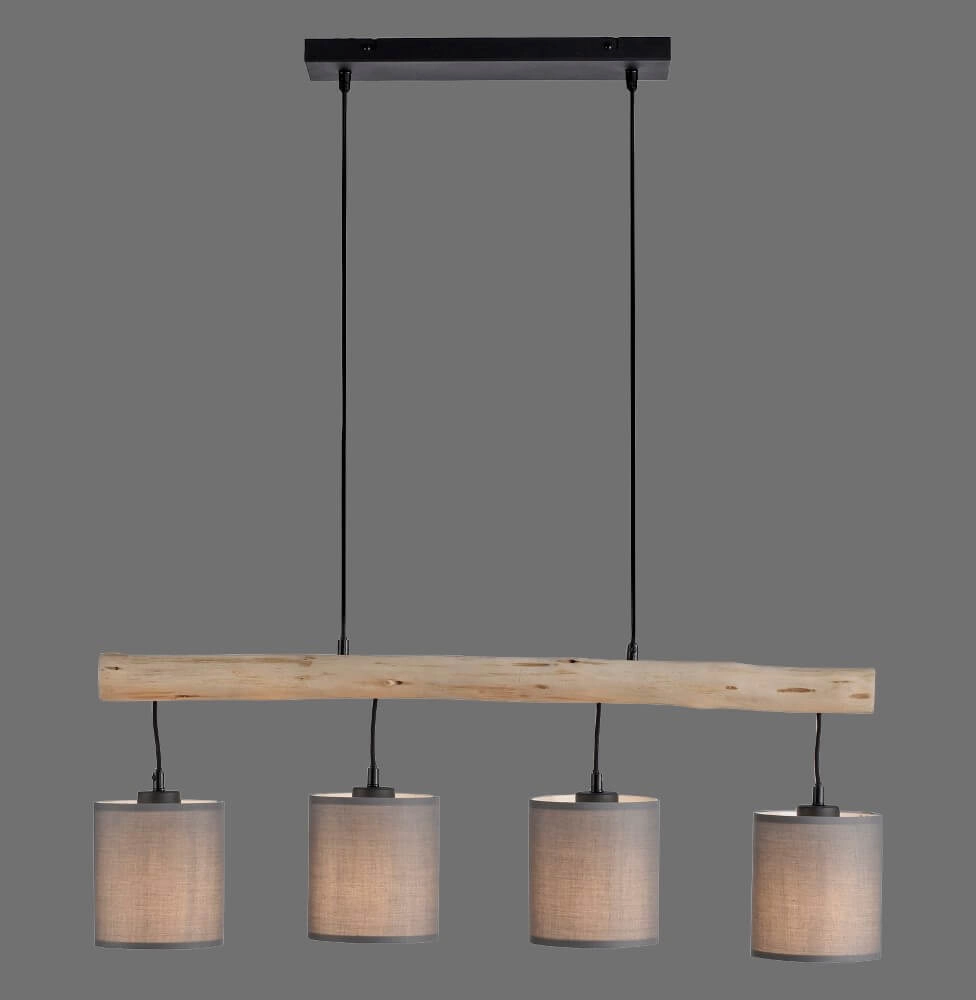 Lampe suspendue rurale Green Tribu taupe Just Light 4043689995171
