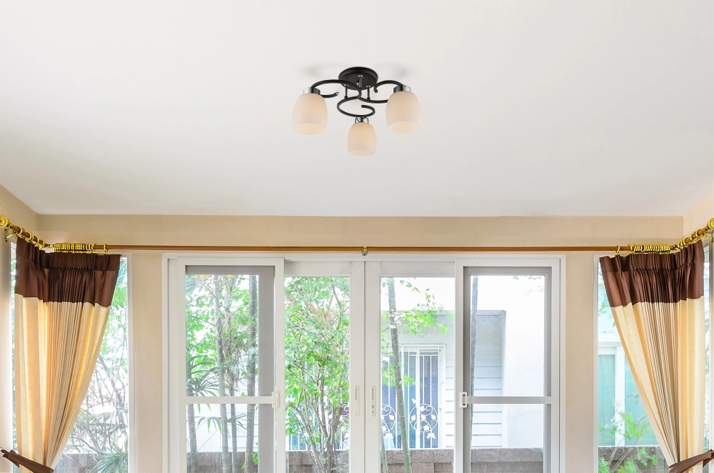 Lampe de plafond Pessoa Iv Noir Globo 9007371329045