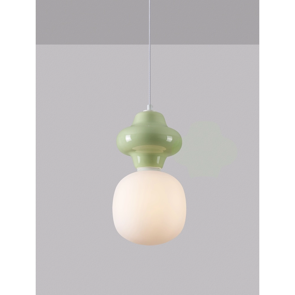 Suspension Clio S céramique vert clair
