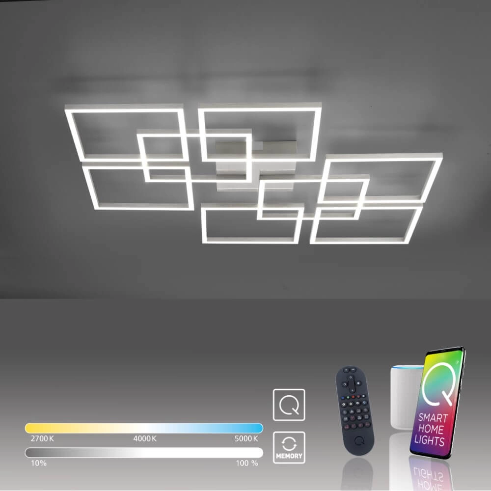 Plafonnier moderne Q-Inigo carré Paul Neuhaus 4012248358108