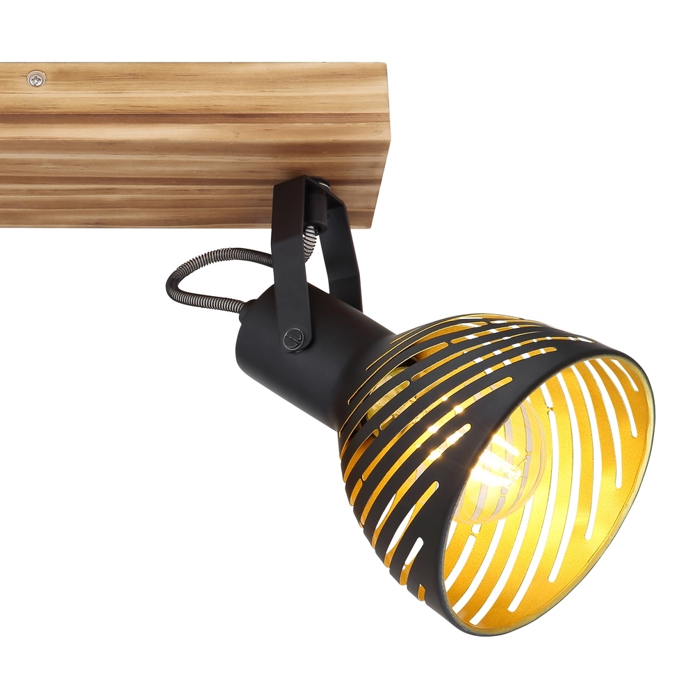 Lampe de plafond Lenna Bois 2 clairs avec noir Globo 9007371422685