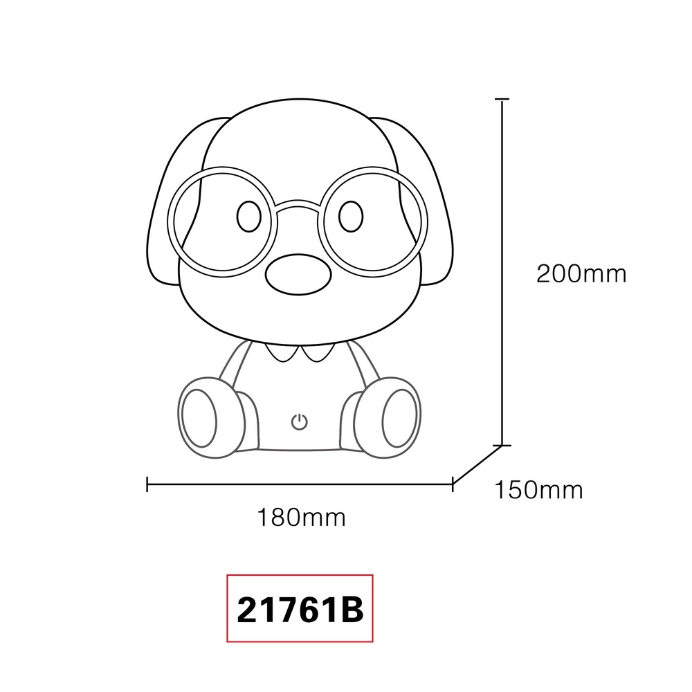Lampe de chambre pour enfants Puppy bleu Globo 9007371506293