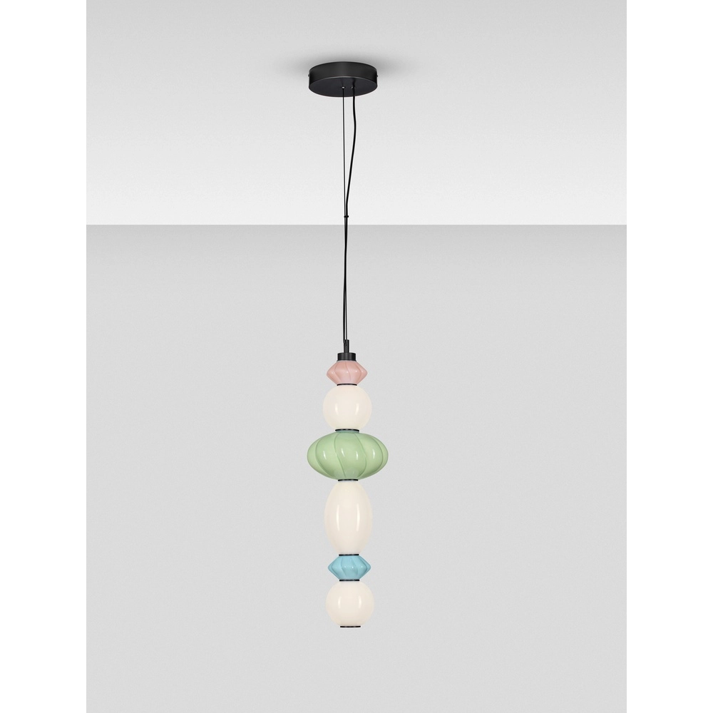 Suspension Oneta rose - blanc - vert - bleu Lyora 5212017473936