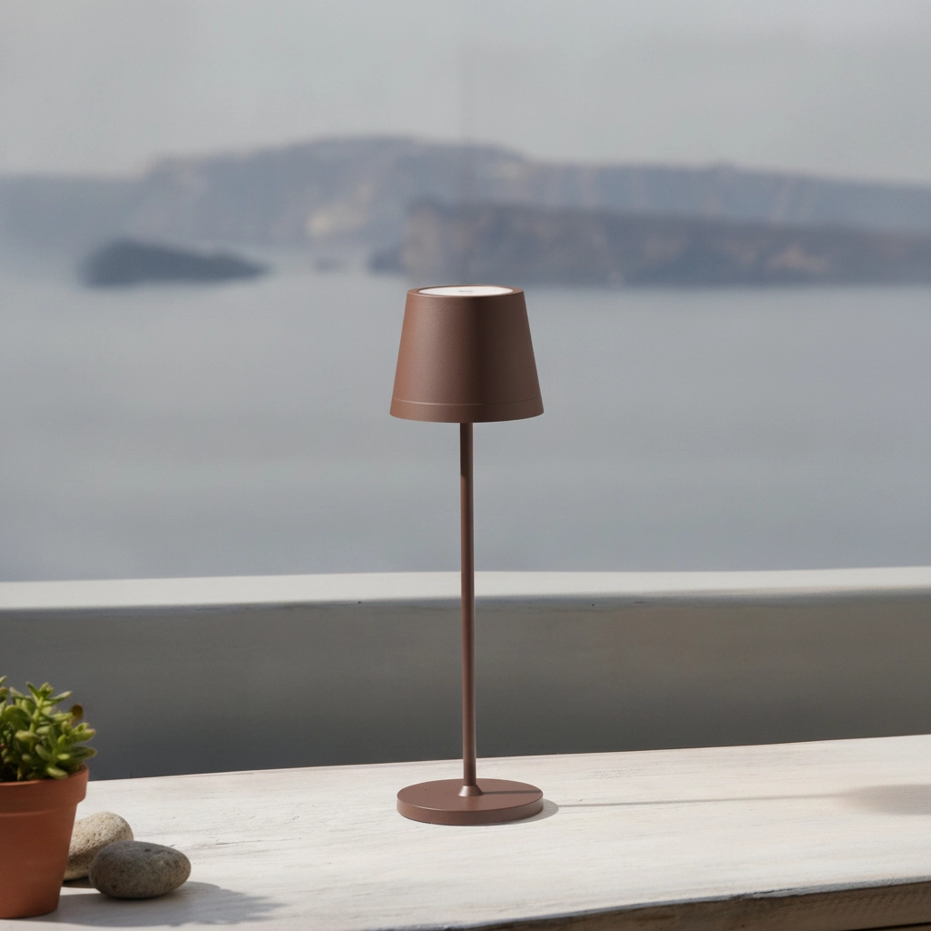 Lampe de table rechargeable Seina Brun rouille