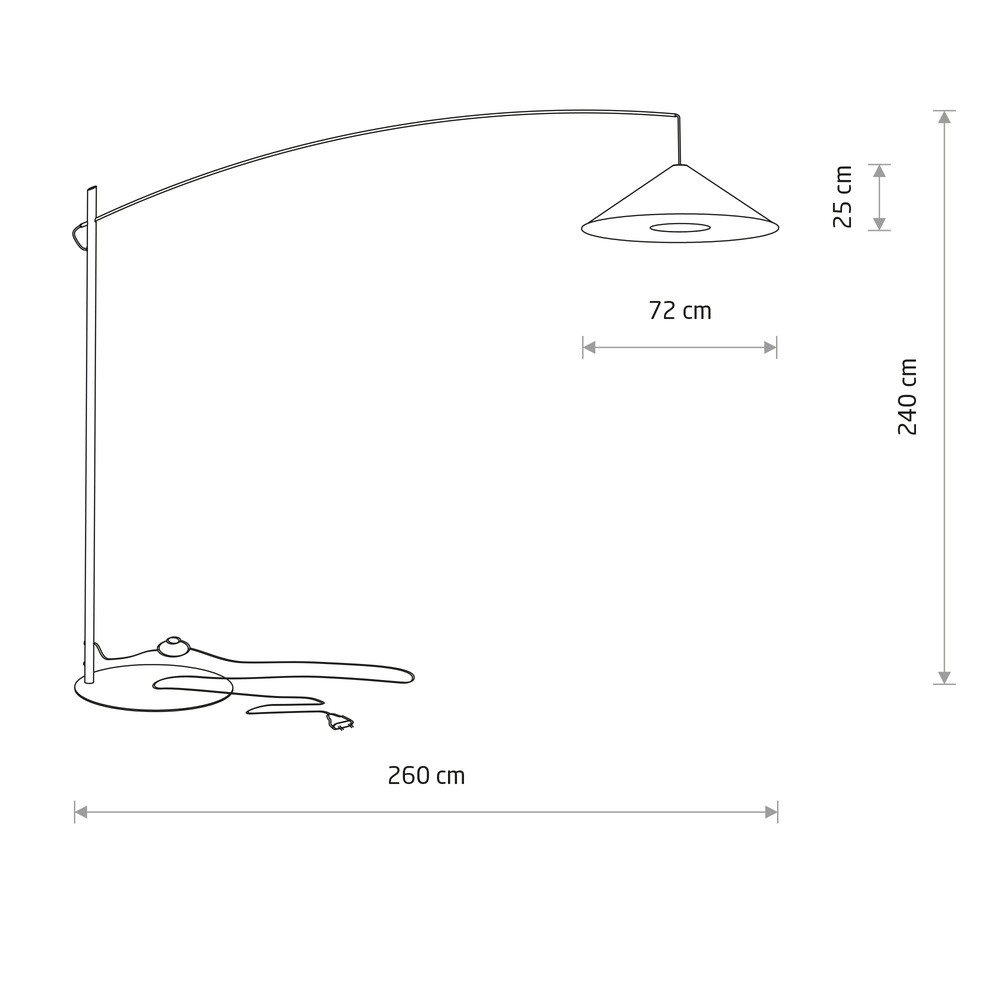 Lampe de pied Poise brun sable Ø 72cm Lyora 5903139116862