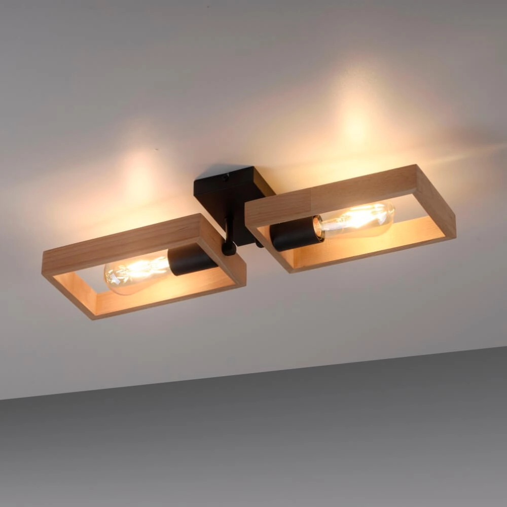 Plafonnier rural Franky 2 lumières Just Light 4043689983116