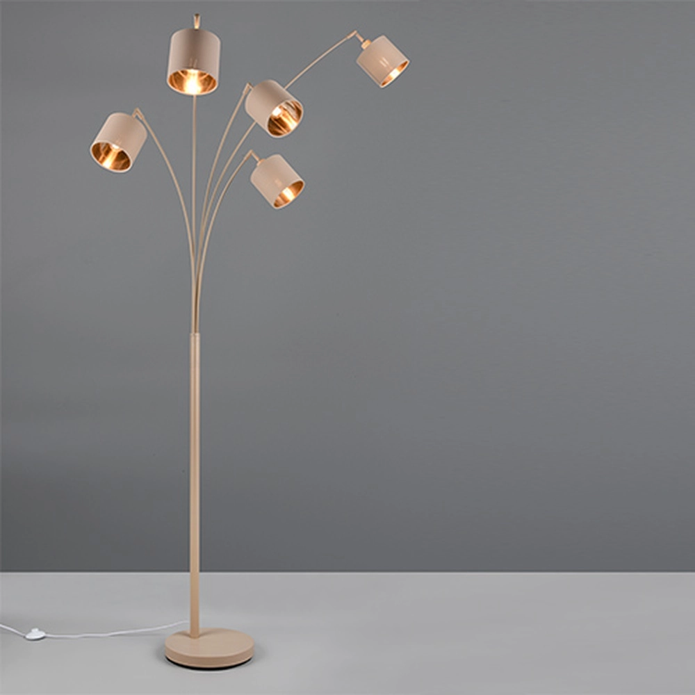 Lampe de pied Tommy Brun sable 5 clair Trio 4017807714210