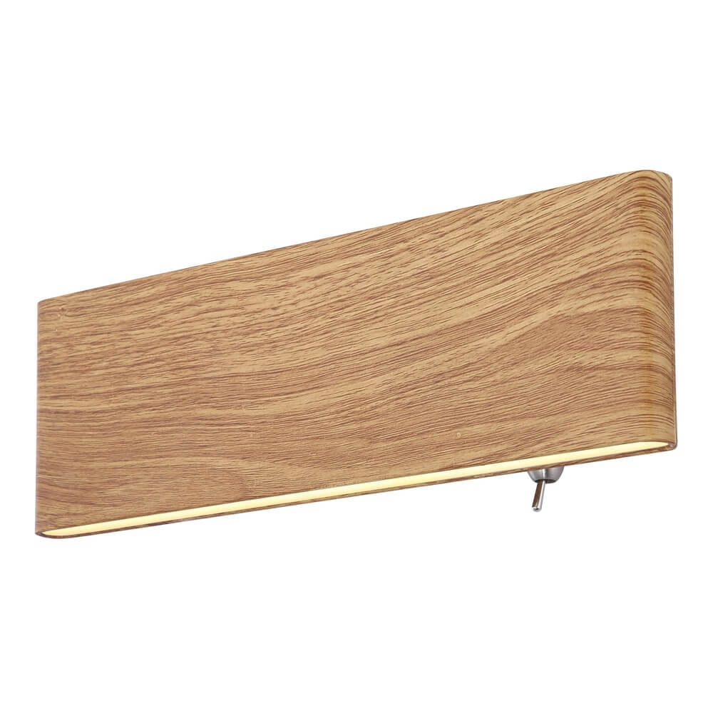 Applique murale design Siegfried Bois S avec interrupteur