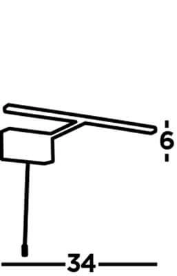 Lampe de peinture en acier inoxydable Picture 34 cm Searchlight 5053423051475