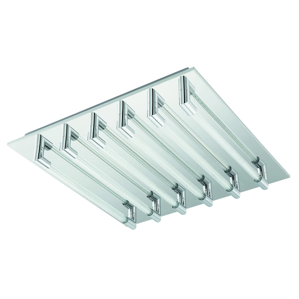 Lampe de plafond Velarde Chrome à 6 lumières