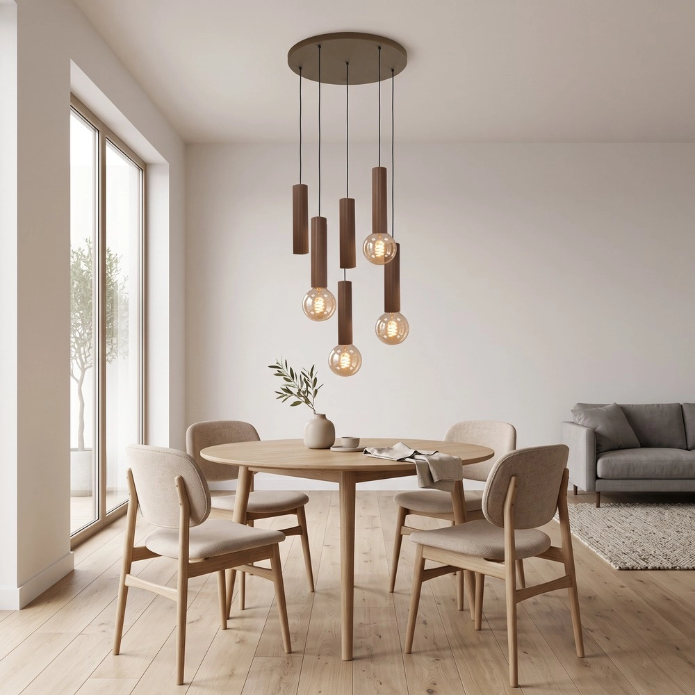 Lampe pendante de conception Fariolo Bronze 6 faux Ø 48cm Eglo 9008606391639