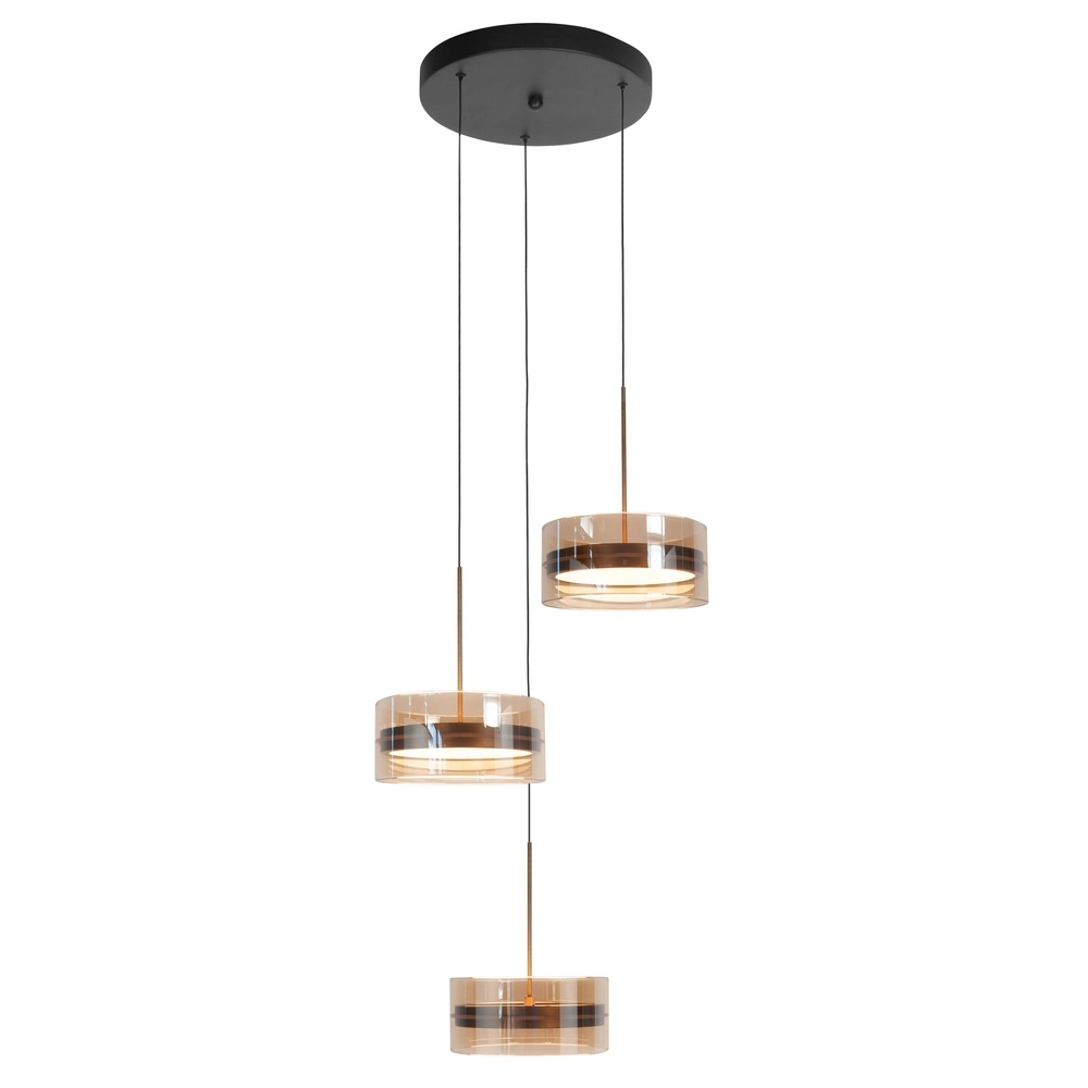Suspension Enzo 3 lumières rondes Suspension Enzo 3 lumières rondes