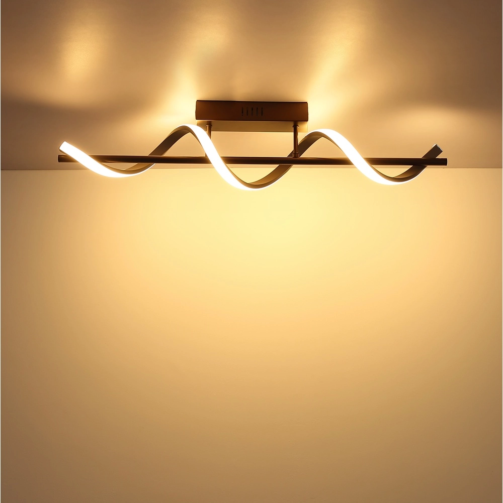 Lampe de plafond Spiro bronze avec brun sable Globo 9007371584314