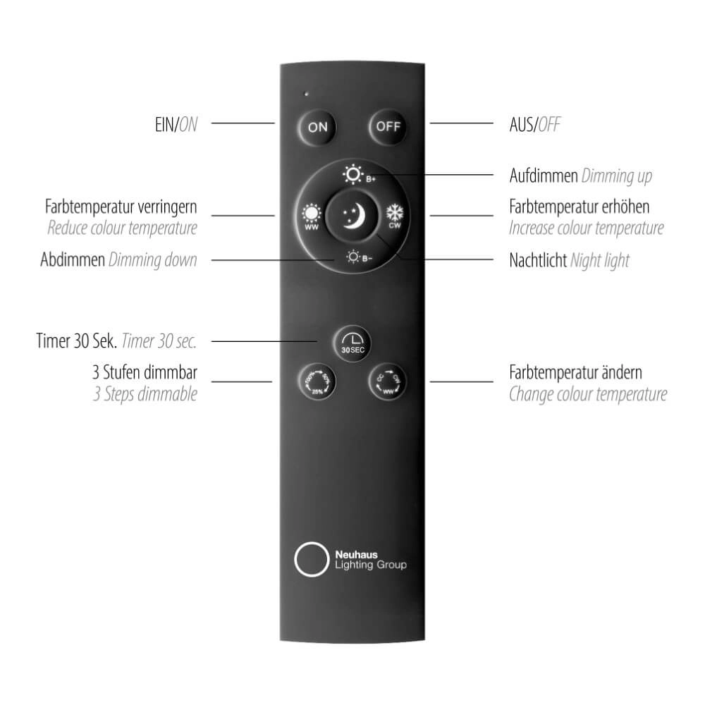 Lampe de table design Pure Mira aluminium Paul Neuhaus 4012248367537