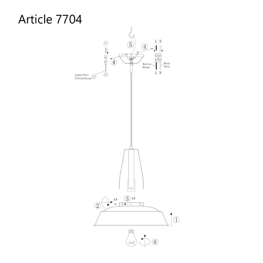 Lampe à suspension Luna 42 Steinhauer 8712746102956