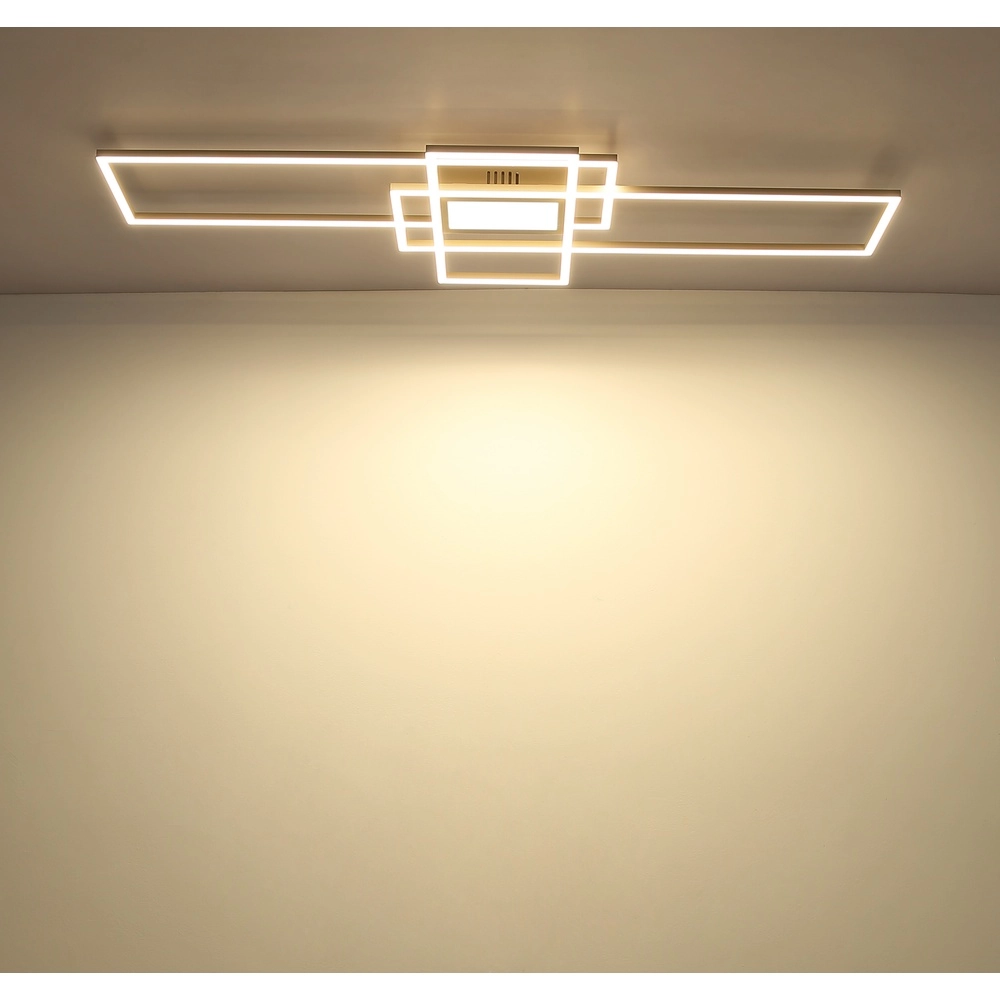 Lampe de plafond marron sable Saunders allongé Globo 9007371593354