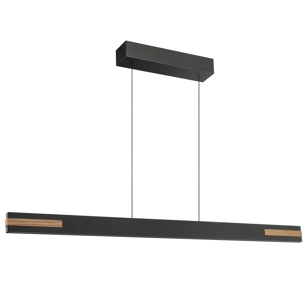 Lampe suspendue élégante Streamline noir avec bois Brilliant 4004353463631