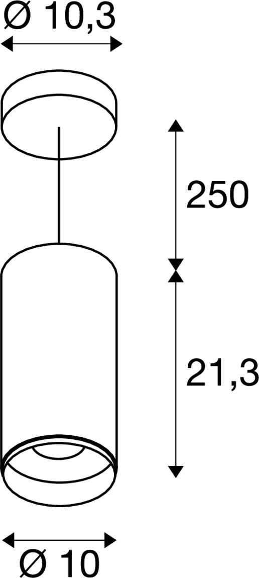 Lampe suspendue Numinos L blanc/noir 4000K - 24 deg SLV 4024163245081