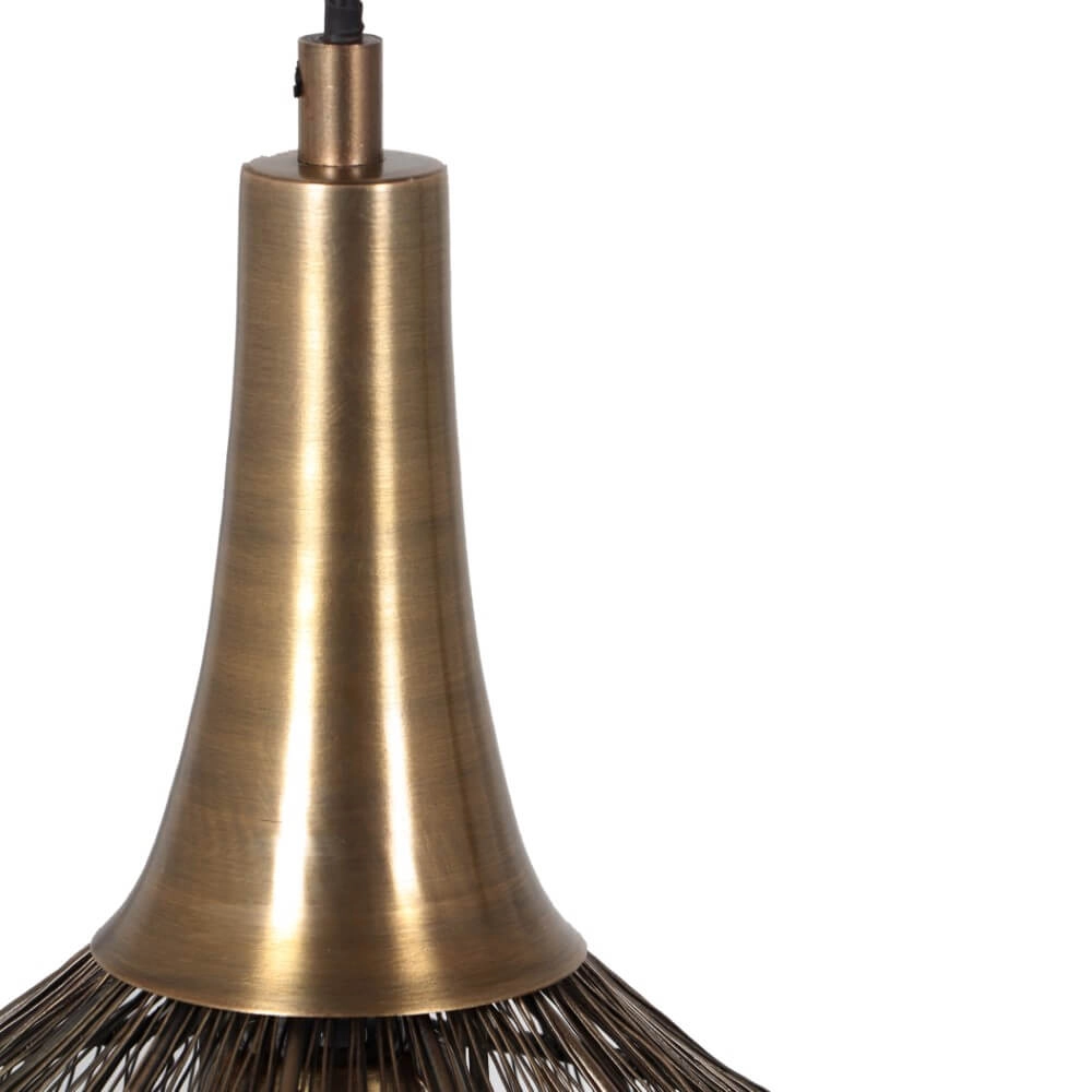 Lampe suspendue de table à manger rurale Soraya bronze Trio 4017807617504