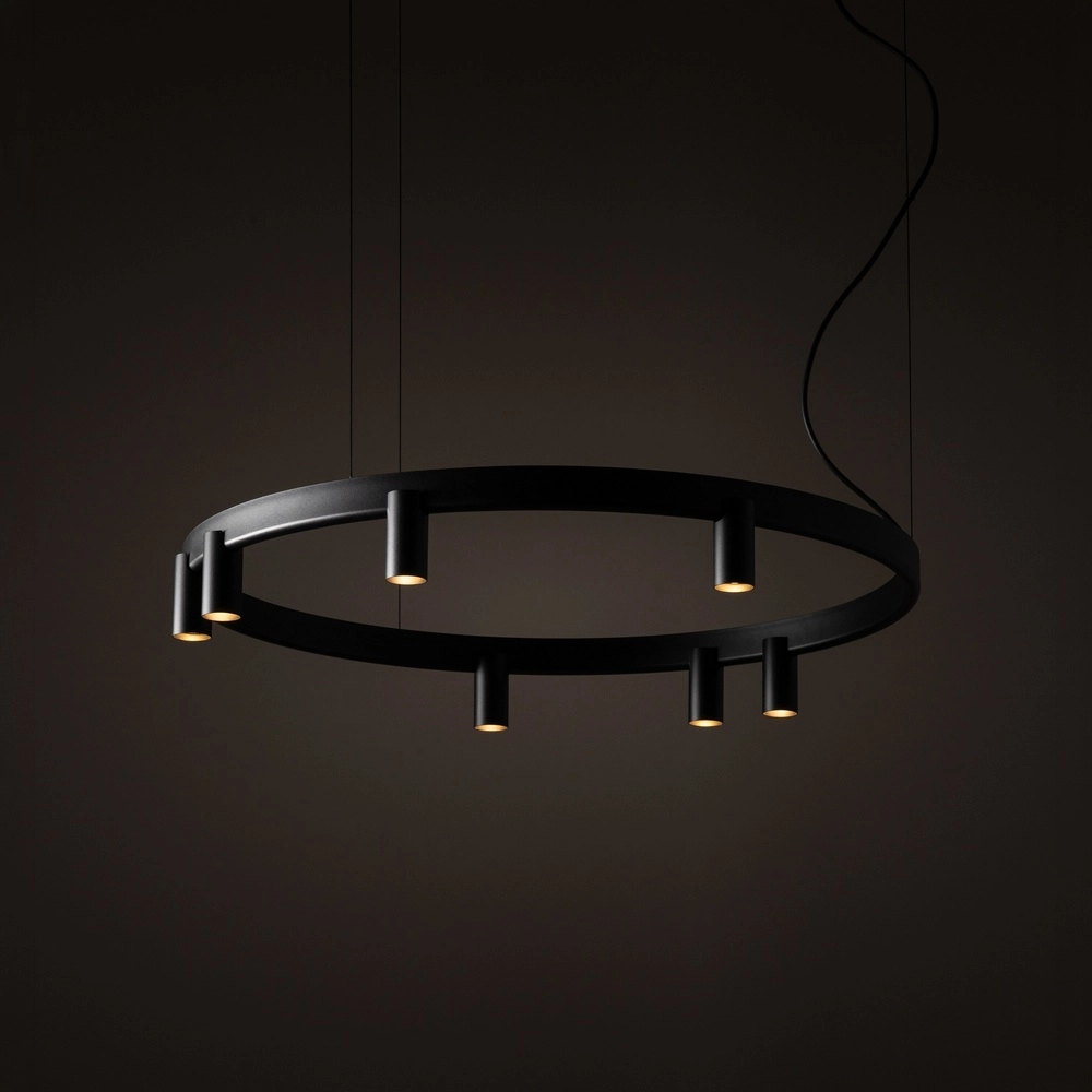 Lampe pendante de conception Fourty noir Ø 80cm Lyora 5903139122856
