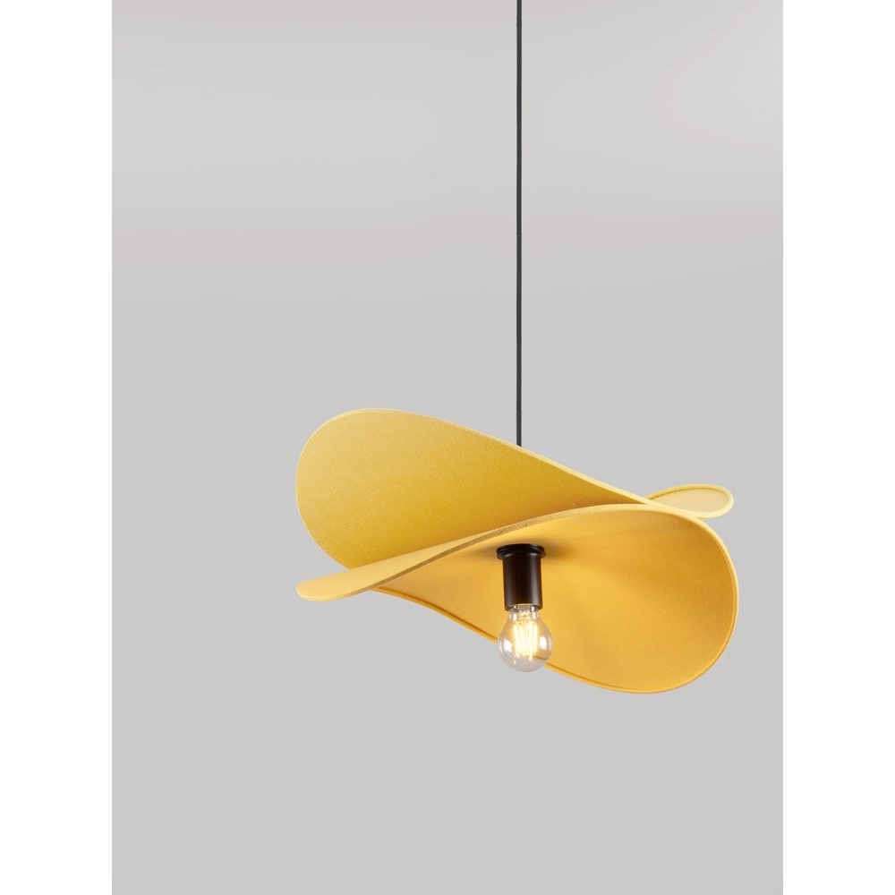 Lampe pendante moderne Luve noir avec jaune Lyora 5212017493705