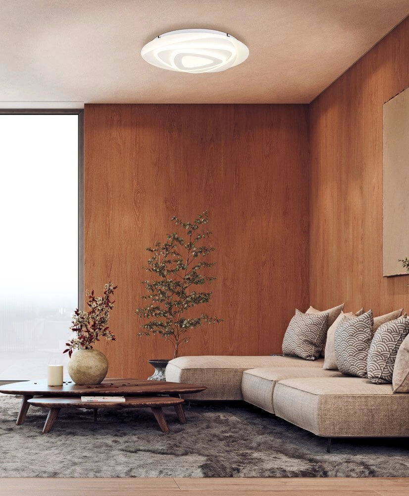 Plafonnier LED blanc Palagiano Ø 38 cm Eglo 9008606264094