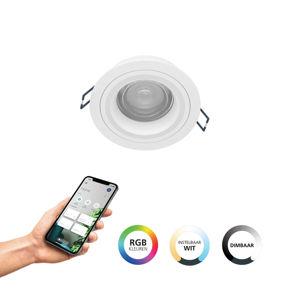 Tache en retrait Zigbee Carosso-Z Blanc - rond Eglo 9008606259823