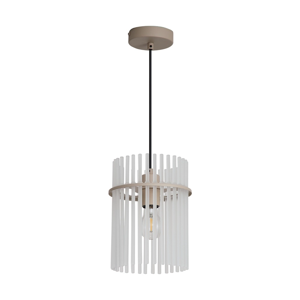 Lampe suspendue Swizzle 1-brun sable clair Ø 20cm Searchlight 5,05342E+12