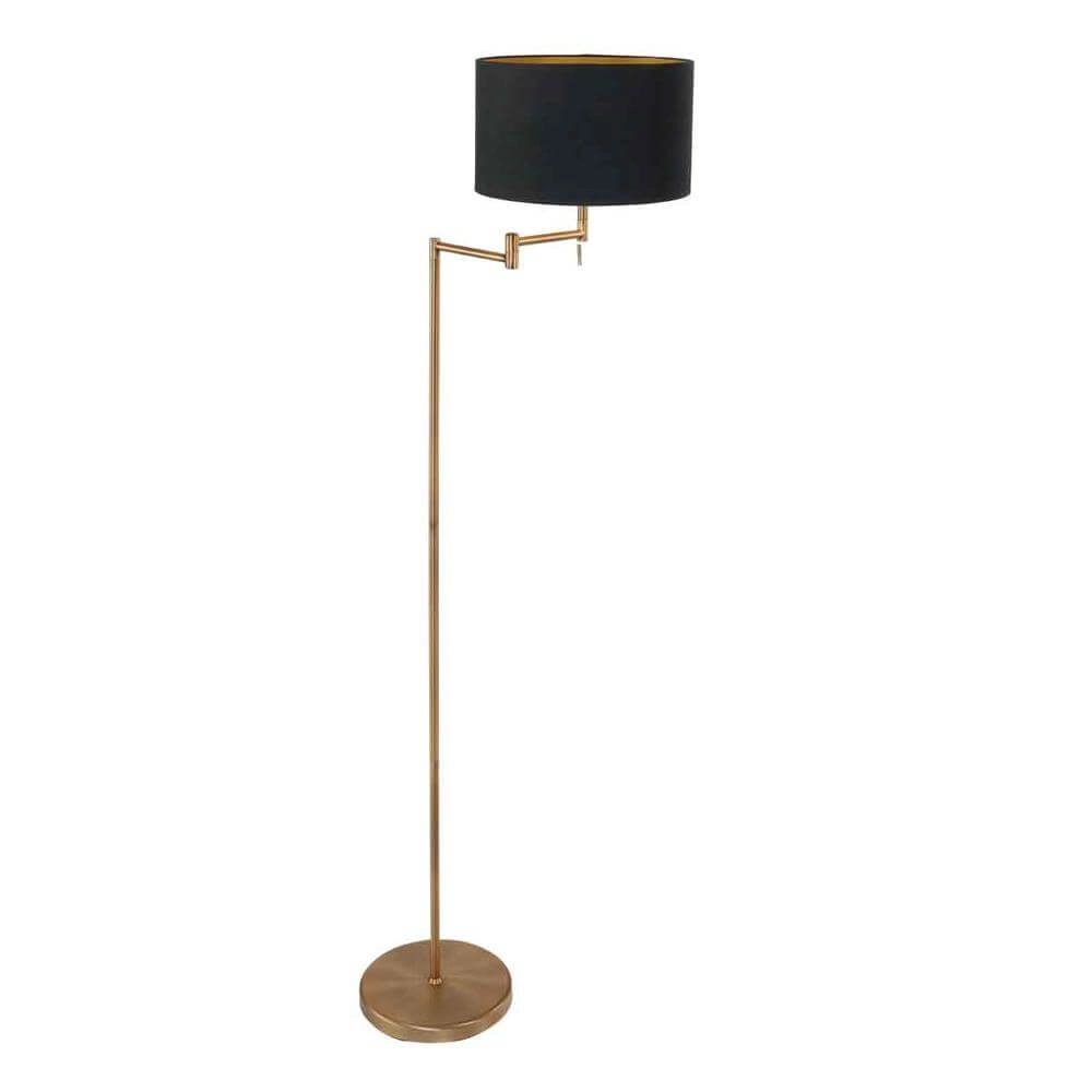 Lampadaire Bella bronze avec capuchon noir