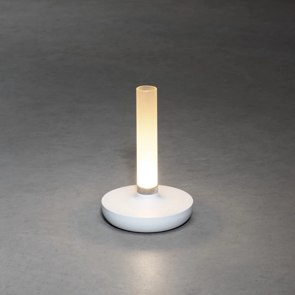 Lampe de table rechargeable Biarritz blanc KonstSmide 7318308272535