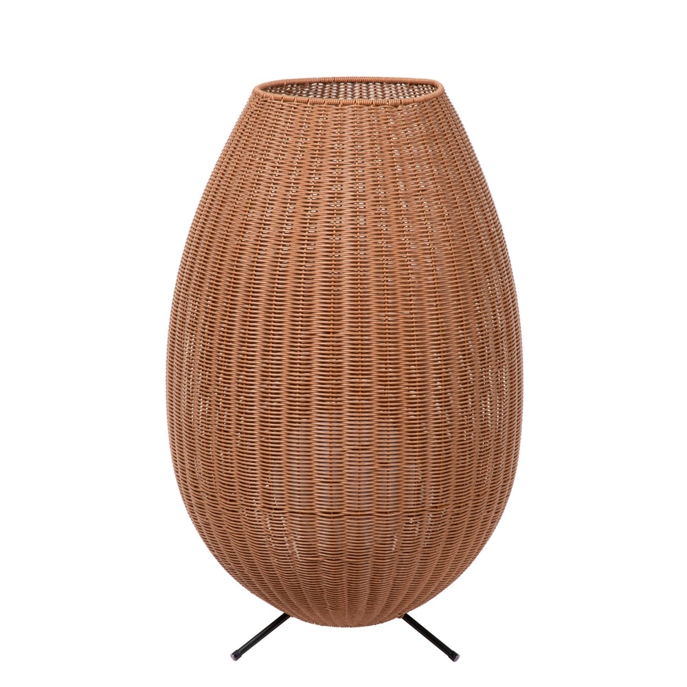 Lampe de table Colin Ip44 Rotin rechargeable