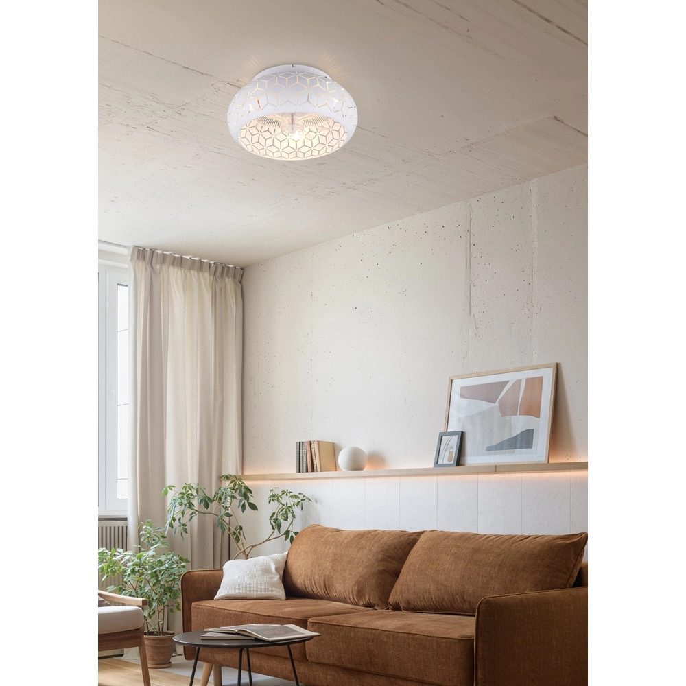Ventilateur de plafond blanc Bidar excl 3x E27 Trio 4017807643978